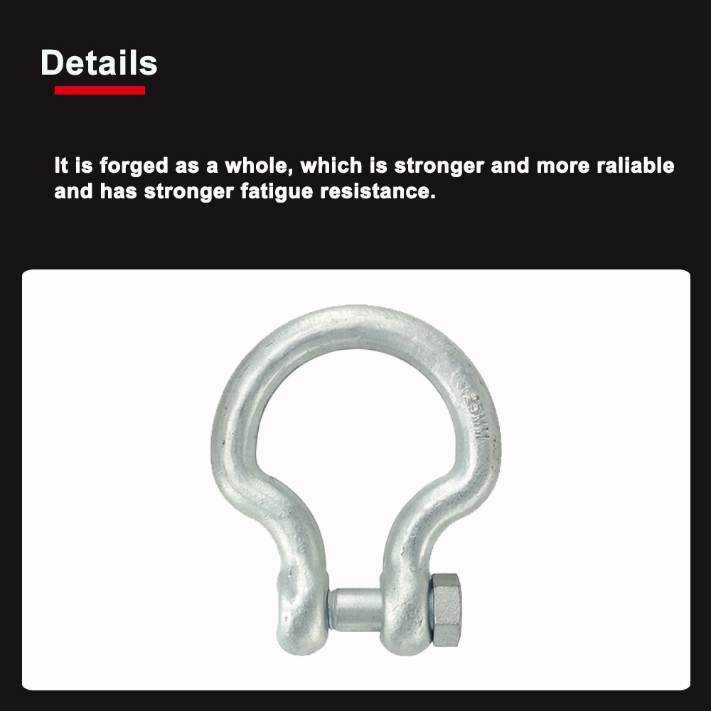 Lifting Equipment High Strength Bolt Type Dee Bow Shackle